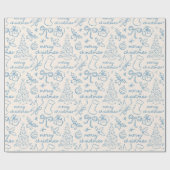 Festes handgezeichnetes Weihnachtswackelpapier Geschenkpapier (Flach)