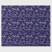 Festes handgezeichnetes Weihnachtswackelpapier Geschenkpapier (Flach)