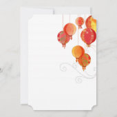 Festes Hanging Lanterns Brautparty Einladung (Rückseite)