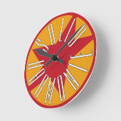 Festes HarmoniE Klassiker-Logo Runde Wanduhr (Winkel)