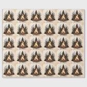 "Festes Hintergrundfeuer" Geschenkpapier (Flach)