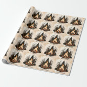 "Festes Hintergrundfeuer" Geschenkpapier (Ungerollt)