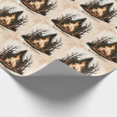 "Festes Hintergrundfeuer" Geschenkpapier (Ecke)