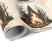 "Festes Hintergrundfeuer" Geschenkpapier (Rolleneckpunkt)