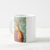 Festes Hirsch im Winterstil Kaffeetasse (Vorderseite Links)