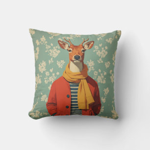 Festes Hirsch im Winterstil Kissen