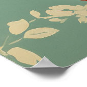 Festes Hirsch im Winterstil Poster (Ecke)