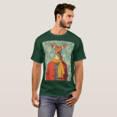 Festes Hirsch im Winterstil T-Shirt (Vorne ganz)
