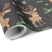 Festes Hirschmuster für Weihnachtspackungen Geschenkpapier (Rolleneckpunkt)