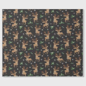 Festes Hirschmuster für Weihnachtspackungen Geschenkpapier (Flach)