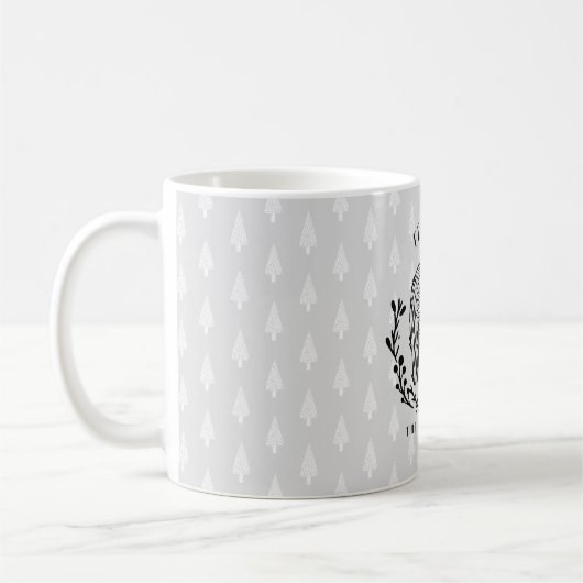 Festes Holiday Polar Bär Etching Family Monogram Kaffeetasse (Links)