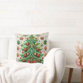 Festes Holiday Throw Kissen Stickerei Design
