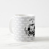 Festes Hund Etching Family Monogram Kaffeetasse (Vorderseite Links)