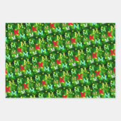 Festes individuelles Monogramm für Ihre Geschenkem Geschenkpapier Set (Vorderseite)