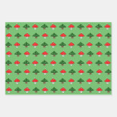 Festes Mushroom Wrapping Paper Set Geschenkpapier Set (Vorderseite)