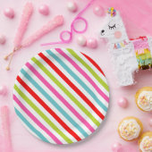 Festes Muster - Retro-Urlaubsmuster Pappteller (Party)