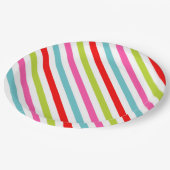 Festes Muster - Retro-Urlaubsmuster Pappteller (Schrägansicht)