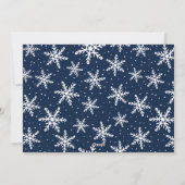 Festes Navy-Script 5 Fotocollage Feiertagskarte (Rückseite)