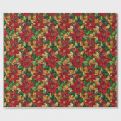 Festes Polsterglas-Poinsettia-Muster Geschenkpapier (Flach)