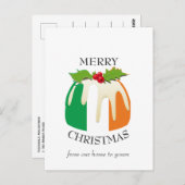 Festes Pudding IRISH FLAG Weihnachtskarte Postkarte (Vorne/Hinten)