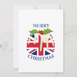 Festes Pudding mit | UNION JACK | Christmas Feiertagskarte