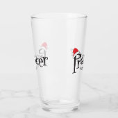 Festes Reindeer Prancer Weihnachtsmannmütze Weihna Glas (Links)