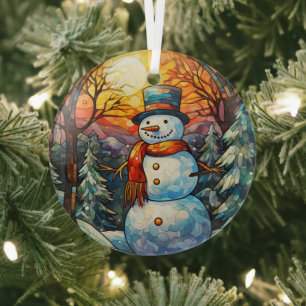 Festes Snowman-Festglas Ornament Aus Glas