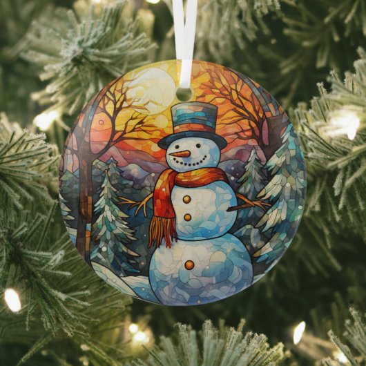 Festes Snowman-Festglas Ornament Aus Glas (InSitu)