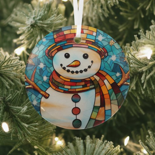 Festes Snowman-Festglas Ornament Aus Glas (InSitu)