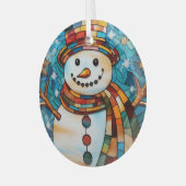 Festes Snowman-Festglas Ornament Aus Glas (Vorderseite links)