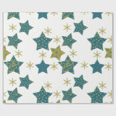 Festes Sternenmuster Geschenkpapier (Flach)