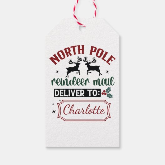 Festes Überraschungszeichen Geschenkanhänger (Rückseite)