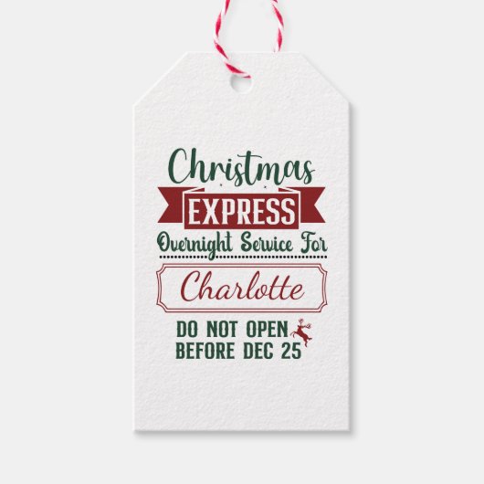 Festes Überraschungszeichen Geschenkanhänger (Vorderseite)