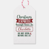 Festes Überraschungszeichen Geschenkanhänger (Rückseite)