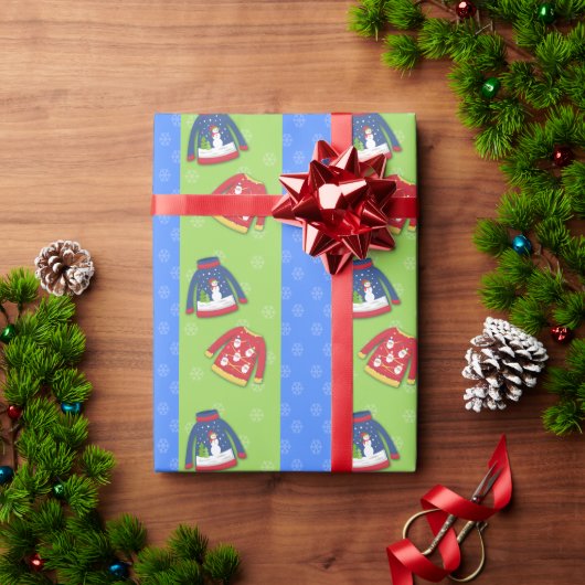 Festes Ugly Sweater Holiday Wrapping Papier Geschenkpapier (Feiertagsgeschenk)