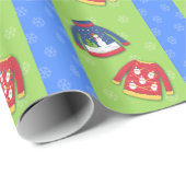 Festes Ugly Sweater Holiday Wrapping Papier Geschenkpapier (Rolleneckpunkt)