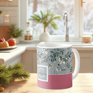 Festes Weihnachtsmuster für Wasserfarben Kaffeetasse