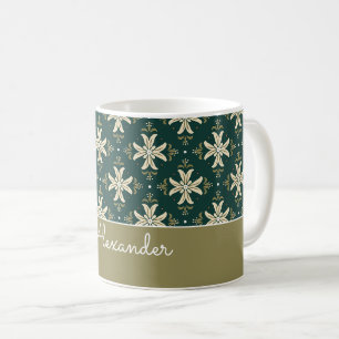 Festes Weihnachtsmuster für Wasserfarben Kaffeetasse