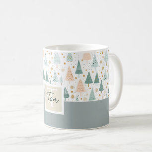 Festes Weihnachtsmuster für Wasserfarben Kaffeetasse