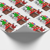 Festes Weihnachtswackelpapier Geschenkpapier (Ecke)