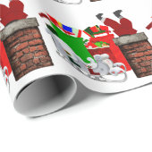 Festes Weihnachtswackelpapier Geschenkpapier (Rolleneckpunkt)