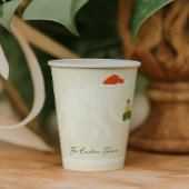 festes Weißes Elefant Party Illustriert Pappbecher