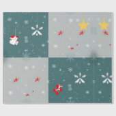 Festes Winter Wonderland Wrapping Paper Geschenkpapier (Flach)