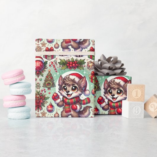 Festes Wolfman Wrapping Paper Geschenkpapier (Babyparty)