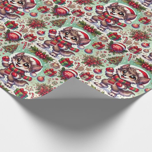 Festes Wolfman Wrapping Paper Geschenkpapier (Ecke)