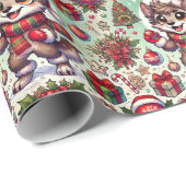 Festes Wolfman Wrapping Paper Geschenkpapier (Rolleneckpunkt)