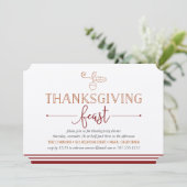 Festessen | Erntedank Abendessen Einladung (Stehend Vorderseite)