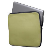 Festfarbe Khaki Laptopschutzhülle (Vorderseite Links)