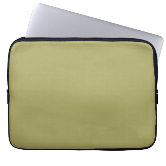 Festfarbe Khaki Laptopschutzhülle (Vorderseite)