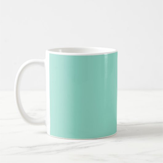 Festfarbenes Beach Glass schlichte Aqua-Grünminze Kaffeetasse (Links)